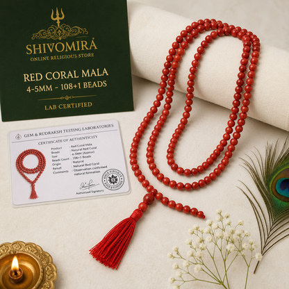 Red Coral Mala 4-5MM