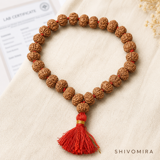 Rudraksha Mala 27+1 Beads